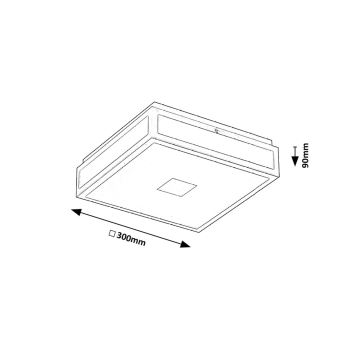 Rabalux - LED lubinis vonios šviestuvas LED/18W/230V IP44 juoda