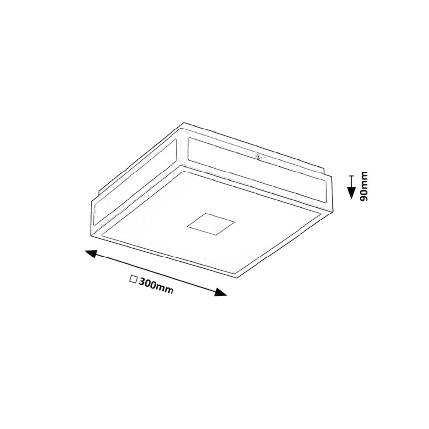 Rabalux - LED lubinis vonios šviestuvas LED/18W/230V IP44 30x30 cm balta