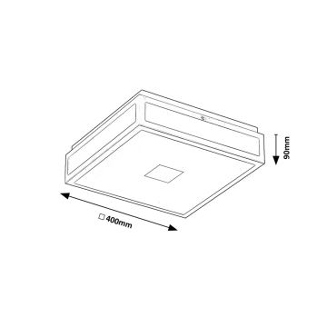 Rabalux - LED lubinis vonios šviestuvas LED/24W/230V IP44 4000K 40x40 cm juoda