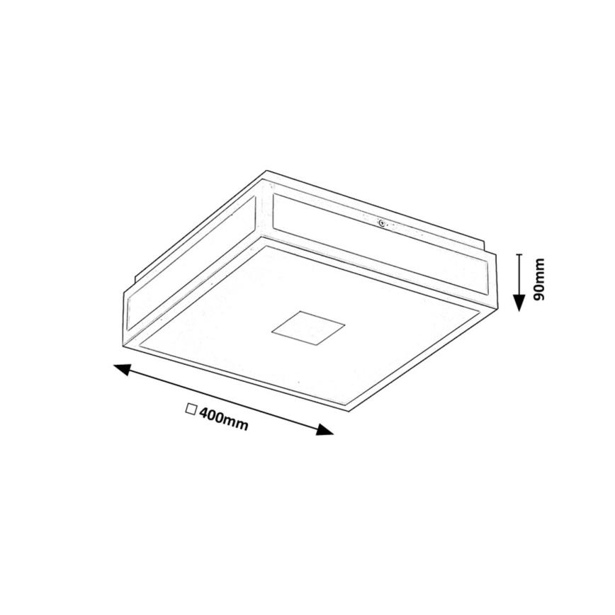 Rabalux - LED lubinis vonios šviestuvas LED/24W/230V IP44 4000K 40x40 cm juoda