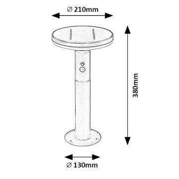 Rabalux - LED Saulės energijos šviestuvas su jutikliu LED/10W/3,7V IP44