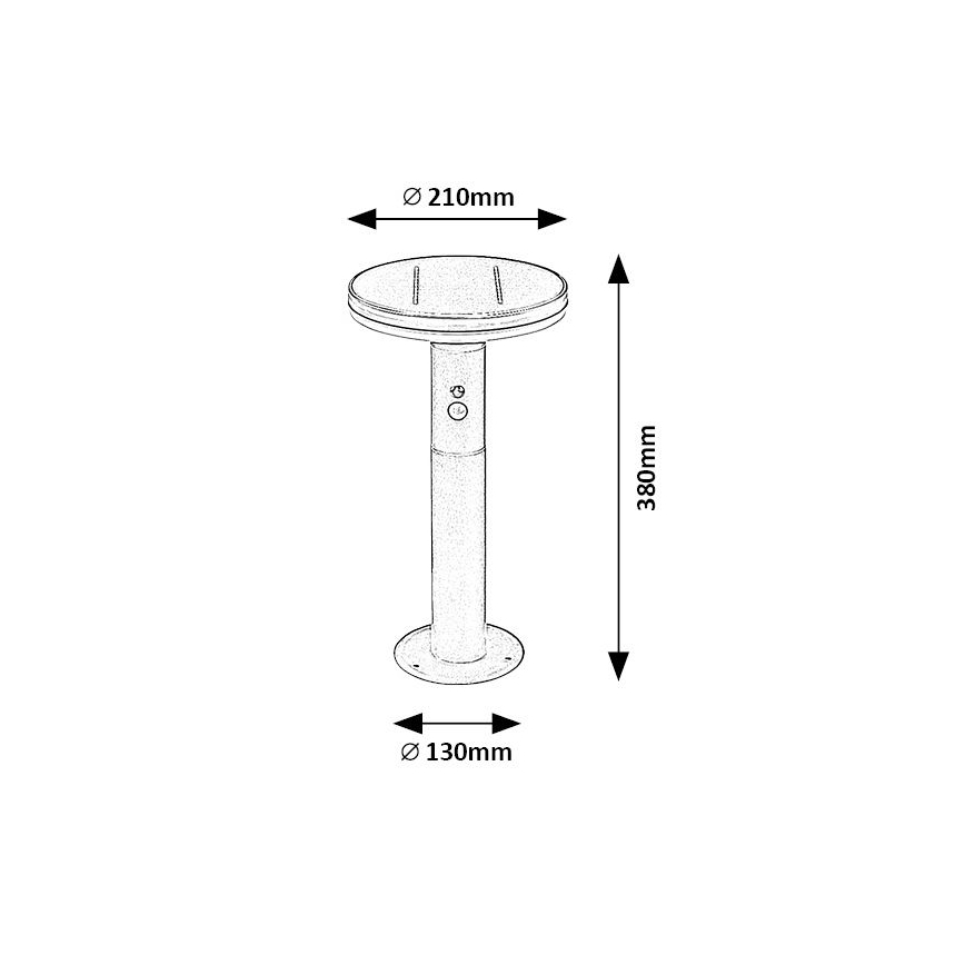 Rabalux - LED Saulės energijos šviestuvas su jutikliu LED/10W/3,7V IP44