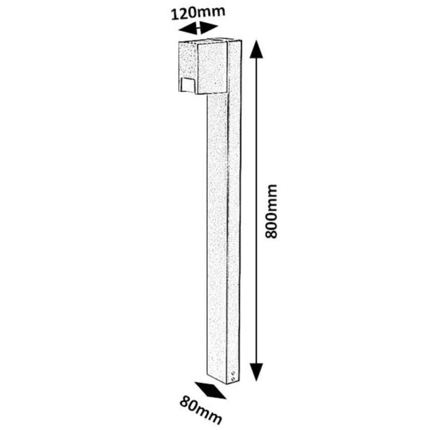 Rabalux - Lauko šviestuvas 1xGU10/7W/230V IP44 juoda