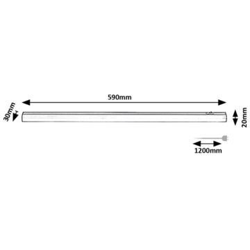 Rabalux - LED virtuvės šviestuvas, kabinamas po spintele LED/9W/230V 4000K 59 cm