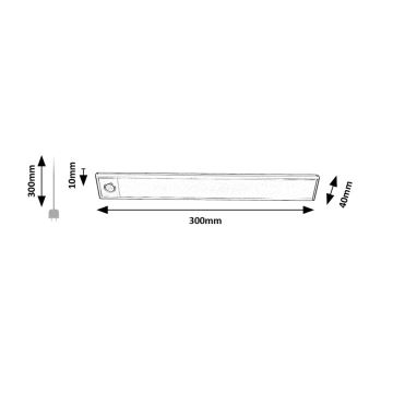 Rabalux - LED Po virtuvės spintele įkraunamas šviestuvas LED/2W/3,7V 4000K