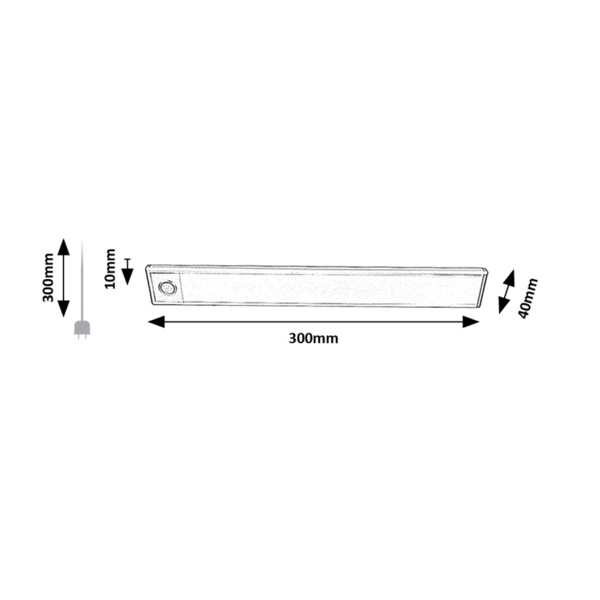 Rabalux - LED Po virtuvės spintele įkraunamas šviestuvas LED/2W/3,7V 4000K