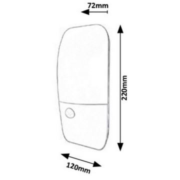 Rabalux - LED sieninis lauko šviestuvas su jutikliu LED/11W/230V IP54 4000K