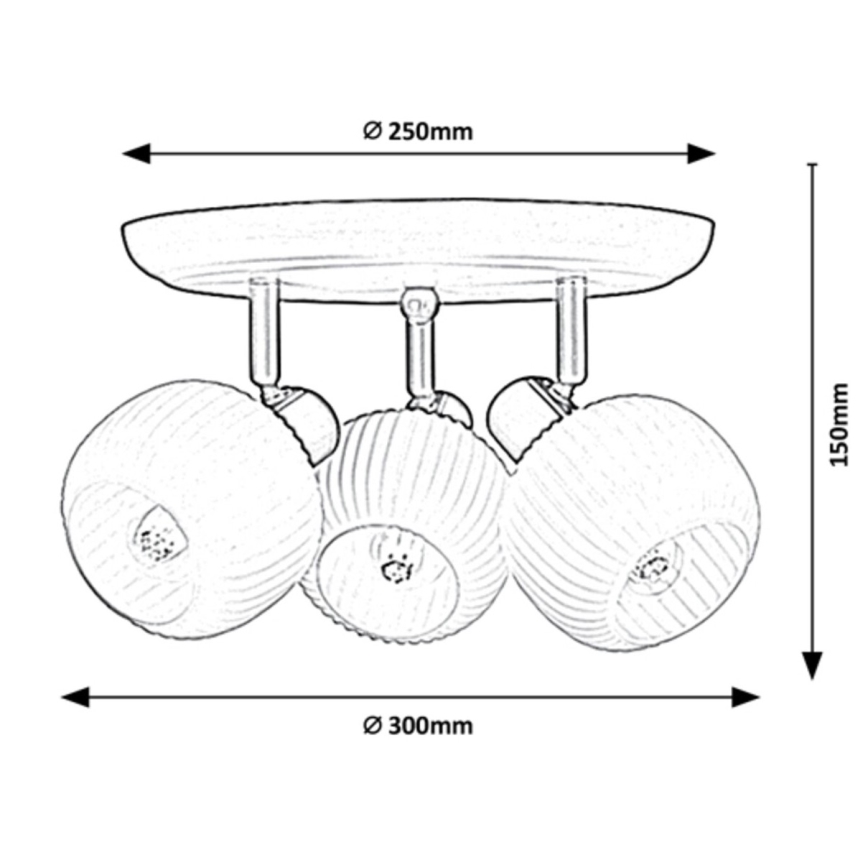 Rabalux - Akcentinis šviestuvas 3xE14/40W/230V