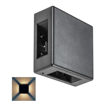 Rabalux - LED Lauko sieninis šviestuvas LED/6W/230V IP54 juodas