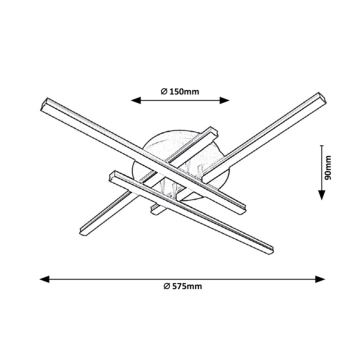 Rabalux - LED Lubinis šviestuvas 4xLED/25W/230V