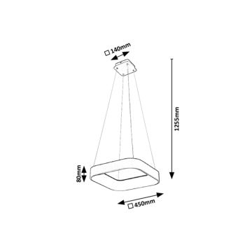 Rabalux - LED Reguliuojamas pakabinamas sietynas LED/28W/230V apvalus + VP 3000-6000K