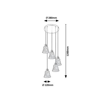 Rabalux - Pakabinamas sietynas 5xE14/40W/230V