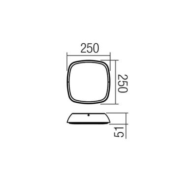 Redo 9539 - LED Lauko lubinis šviestuvas TWILL LED/20W/230V IP65