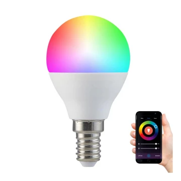 RGB LED pritemdoma elektros lemputė G45 E14/5,5W/230V 3000-6500K Wi-fi Tuya