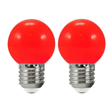 RINKINYS 2x LED Lemputė PARTY E27/0,5W/36V raudona