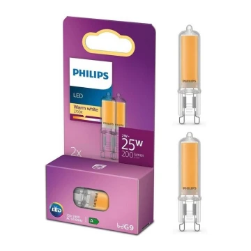 RINKINYS 2x LED Lemputė Philips G9/2W/230V 2700K