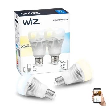 RINKINYS 2x LED Reguliuojama lemputė E27/11,5W/230V 2700-6500K Wi-Fi - WiZ