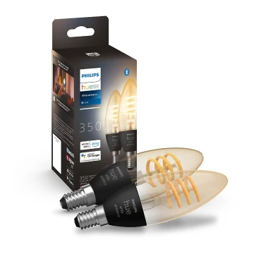 RINKINYS 2x LED Reguliuojama lemputė Philips Hue WHITE AMBIANCE E14/4,6W/230V