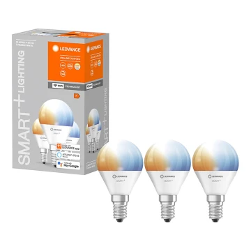 RINKINYS 3x LED Pritemdomos lemputės SMART + E14 / 5W / 230V 2700K-6500K - Ledvance