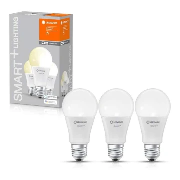 RINKINYS 3x LED Pritemdomos lemputės SMART + E27 / 9,5W / 230V 2700K - Ledvance