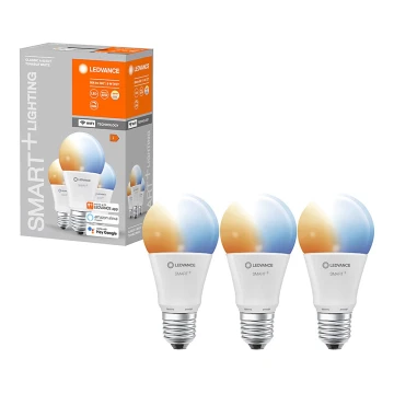 RINKINYS 3x LED Pritemdomos lemputės SMART + E27 / 9W / 230V 2700K-6500K - Ledvance