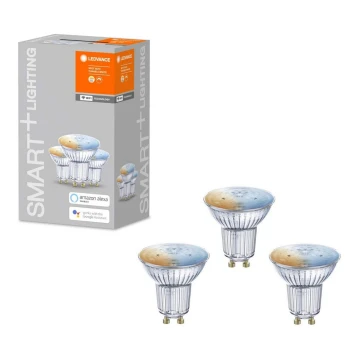RINKINYS 3x LED Pritemdomos lemputės SMART + GU10 / 5W / 230V 2700K-6500K - Ledvance