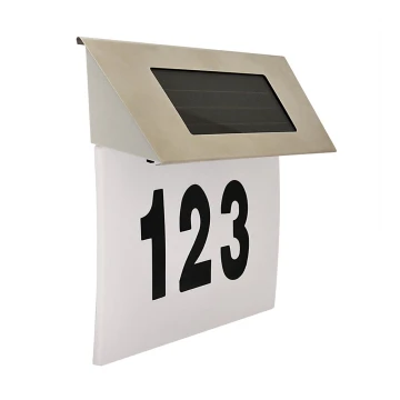 Saulės energija įkraunamas LED namo numeris 1,2V IP44