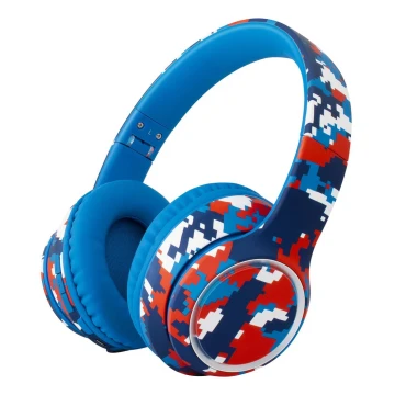 Sencor – Belaidės ausinės su mikrofonu 3,7V/400 mAh mėlyna/raudona