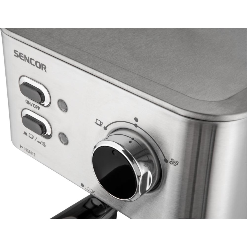 Sencor - Svirtis kavos aparatas espresso/cappuccino 1050W/230V