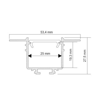 Shilo - LED Įleidžiamas šviestuvas LED/32W/230V 3000K CRI 90 juodas