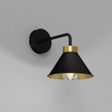 Sieninė lempa DEMET 1xE27/60W/230V juoda/aukso