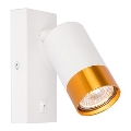 Sieninis akcentinis šviestuvas 1xGU10/35W/230V baltas/aukso