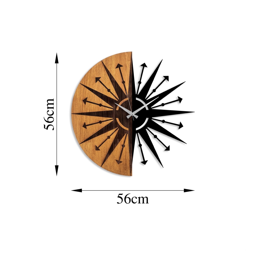Sieninis laikrodis diametras 56 cm 1xAA medis/metalas