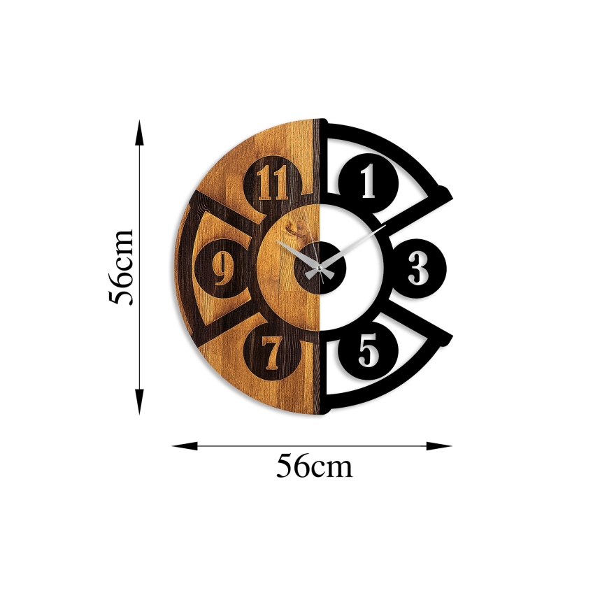 Sieninis laikrodis diametras 56 cm 1xAA medis/metalas