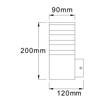 Sieninis lauko šviestuvas su jutikliu TEKSAS 1xE27/12W/230V IP44