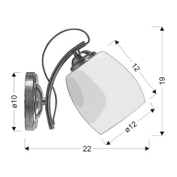 Sieninis šviestuvas AMBA 1xE27/40W/230V