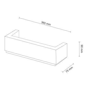 Sieninis šviestuvas BRICK 2xE14/12W/230V gipsas/balta