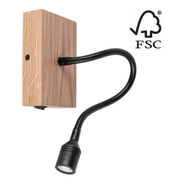 Sieninis šviestuvas LECTOR LED/2,5W/230V ąžuolas – FSC sertifikuota