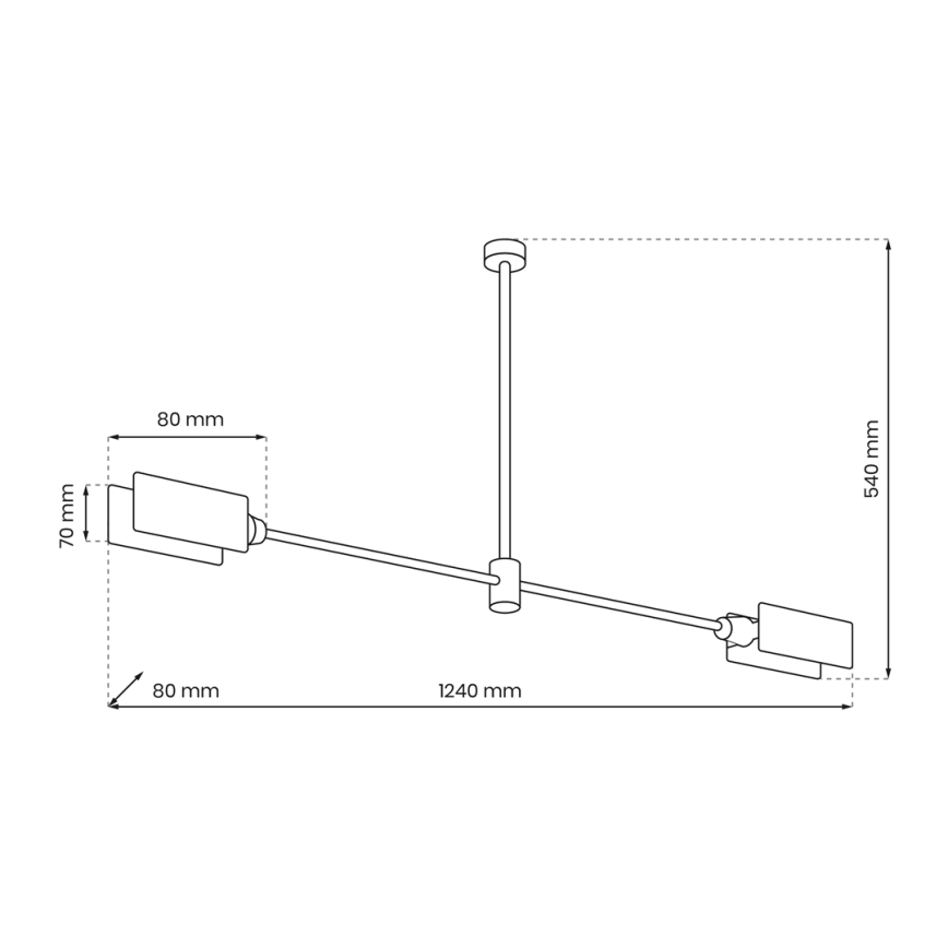 Sietynas ant stulpo ASTRA 2xE27/60W/230V juodas