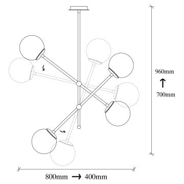 Sietynas ant stulpo BEST 4xE27/100W/230V