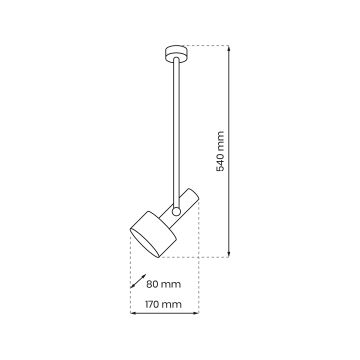 Sietynas ant stulpo LINTERNA 1xGX53/12W/230V juodas