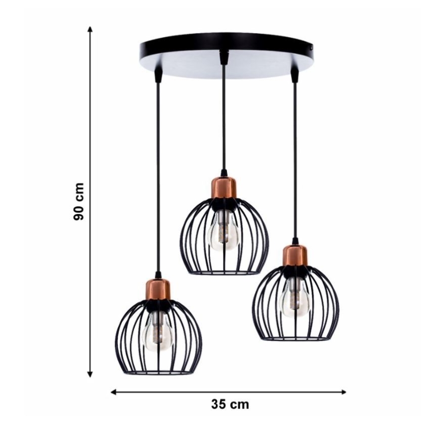 Sietynas, kabinamas ant virvės CELTA 3xE27/40W/230V