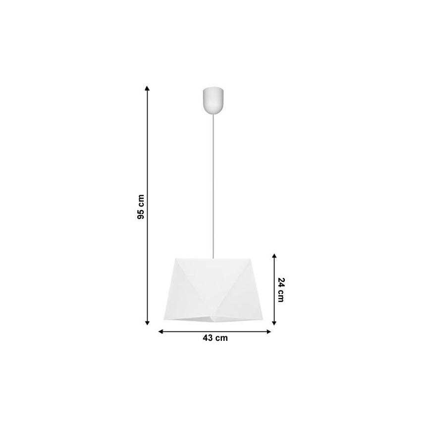 Sietynas, kabinamas ant virvės DIAMENT 1xE27/60W/230V balta