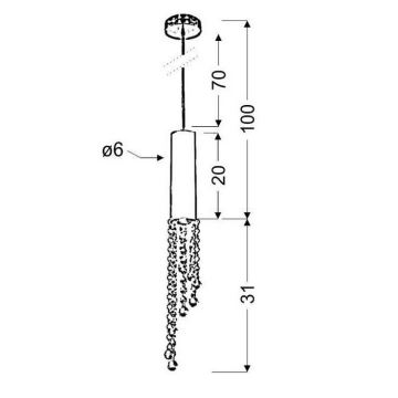 Sietynas, kabinamas ant virvės DUERO 1xGU10/3W/230V