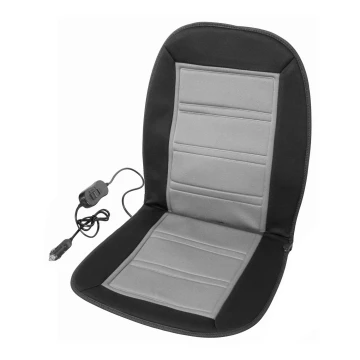 Šildomas sėdynės užvalkalas su termostatu 12V juoda/pilka