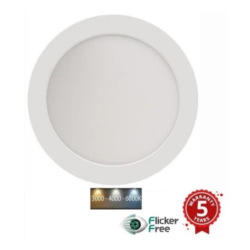 Sinclair - LED Įleidžiamas šviestuvas LED/24W/230V 3000K/4000K/6000K baltas