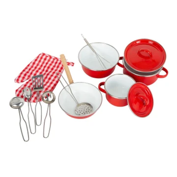 Small Foot - Children's metalas kitchenware raudona