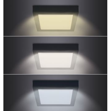 LED Lubinis šviestuvas LED/18W/230V 3000/4000/6000K juodas kampinis