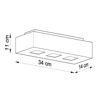 Sollux SL.0068 - Lubinis šviestuvas MONO 3 3xGU10/40W/230V