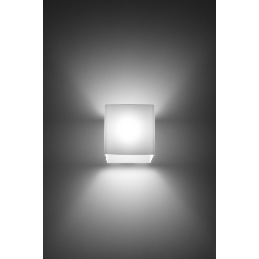 Sieninis akcentinis šviestuvas RICO 1xG9/40W/230V stiklas/balta